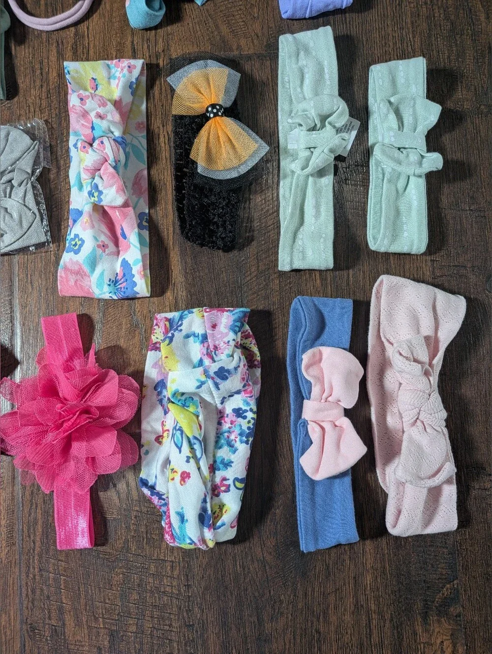 Lot Of 25 Baby Girl Bow Headbands Soft Stretch Hair Infant